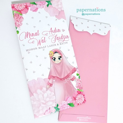 Lady in Pink Money Envelope